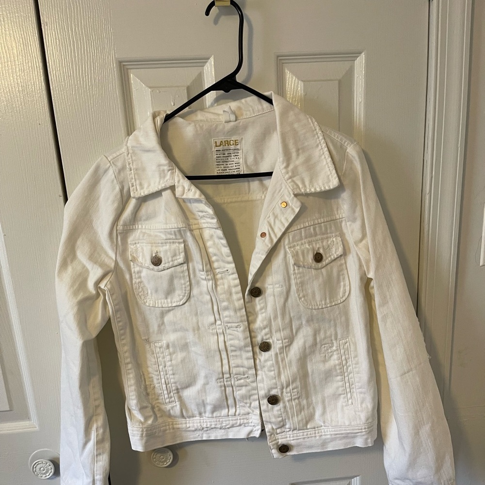 White j crew denim jacket